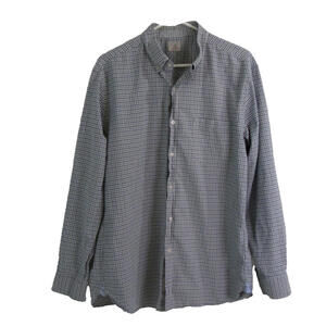J Crew Shirt Mens Large Check Long Sleeve Button Down Collared 2 Ply Cotton